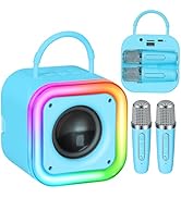Mini Karaoke Machine for Kids, Girl Toys Gifts, Kids Karaoke Wireless Microphone for 4,5,6,7,8,9,...
