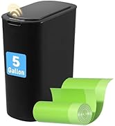 FRESHLIX 5 Gallon Motion Sensor Bathroom Automatic Trash Can with Lid (5 Gallon Black)