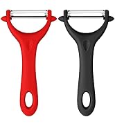 AUAUY 2Pcs Potato Peeler, Y-Shaped Swivel Vegetable Peeler, Fruit Peeler for Kitchen, Non-Slip Y ...