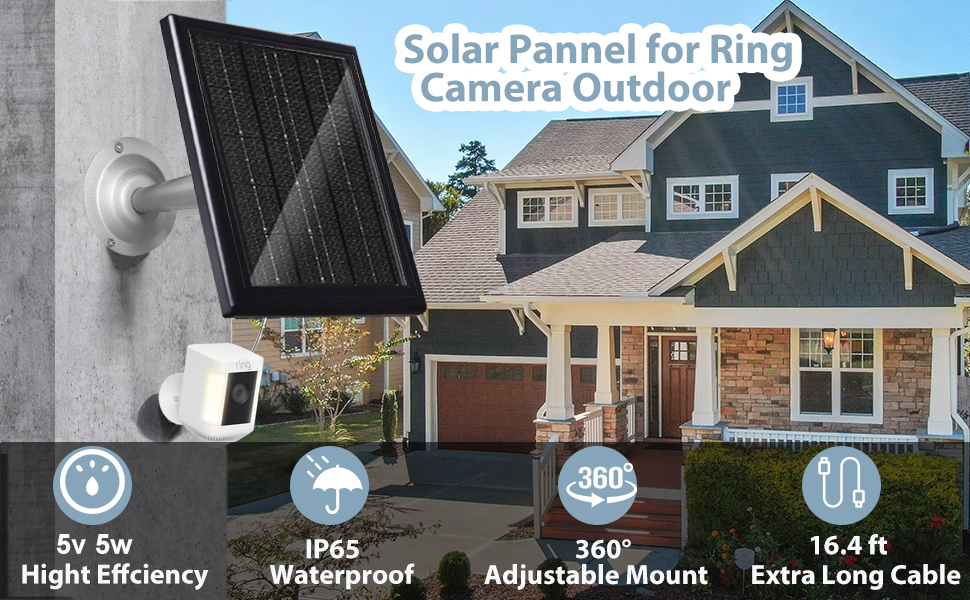 Solar Panel for Ring Camera