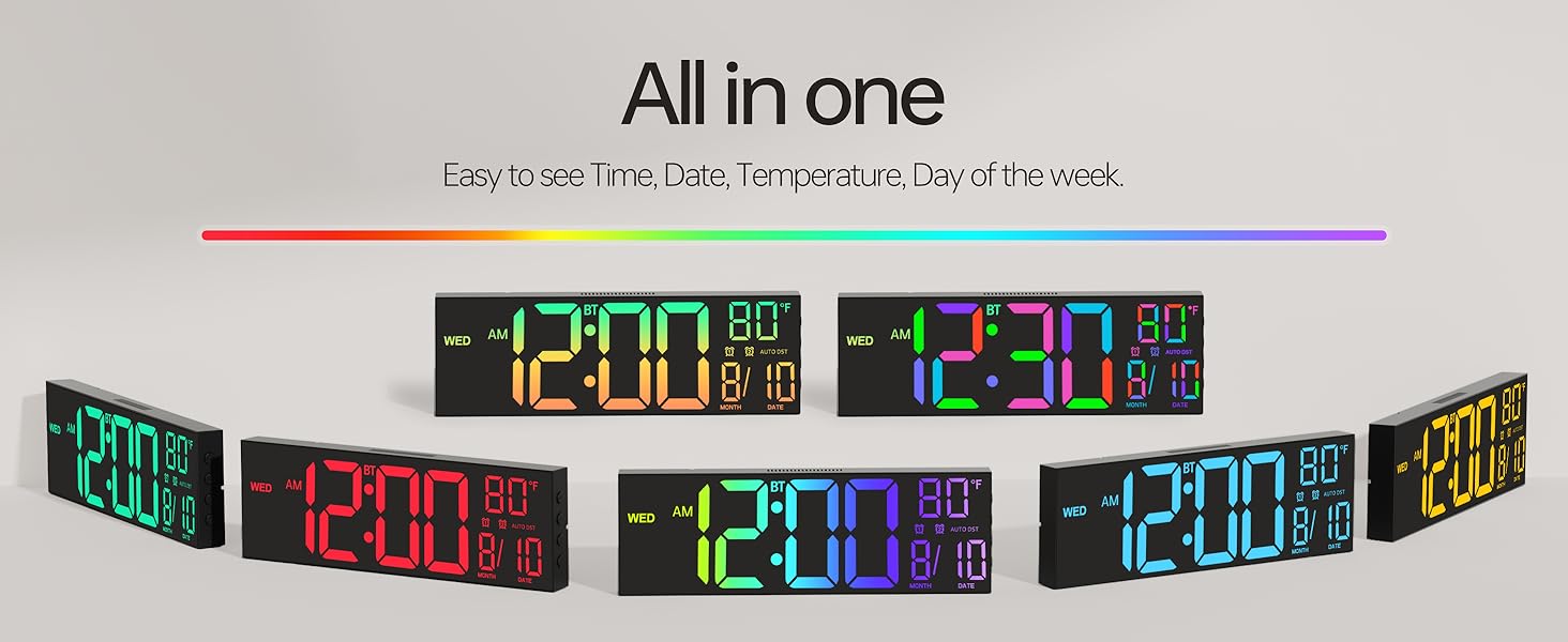 digital clock wall