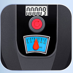 Adjustable pressure from 10-60KG with a visible pressure gauge, ensuring precise intensity