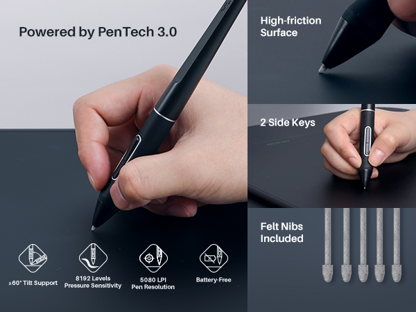 Bluetooth Graphics Drawing Tablet Powered by PenTech 3.0