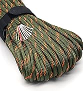 PSKOOK Survival Paracord Parachute Fire Cord Survival Ropes Red Tinder Cord PE Fishing Line Cotton 