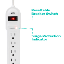 KMC Surge Protector Power Strip - Product Details