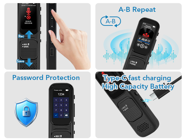 User-Friendly Design &amp; One Button Record/Lock