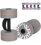Sportneer Water Weights Aquatic Exercise Dumbbells Water Dumbbell Aerobics Workouts Set of 2 EVA ...