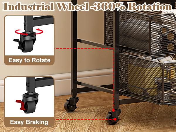 storage cart on wheels