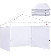JANCANOPY Canopy Tent Gazebo Sidewalls for 10x10 Pop Up Canopy 99% UV Protection, Waterproof, 3 P...