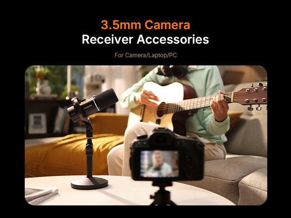 MAONO Wireless Dynamic Microphone for PC, XLR/USB Podcast Mic for Vocal Recording(PD200WT)