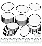 YEAHACLUB 50 PCS Foldable Flying Disc Fans with Bags, 9.8'' DIY Handheld Fabric Folding Fan, Blac...