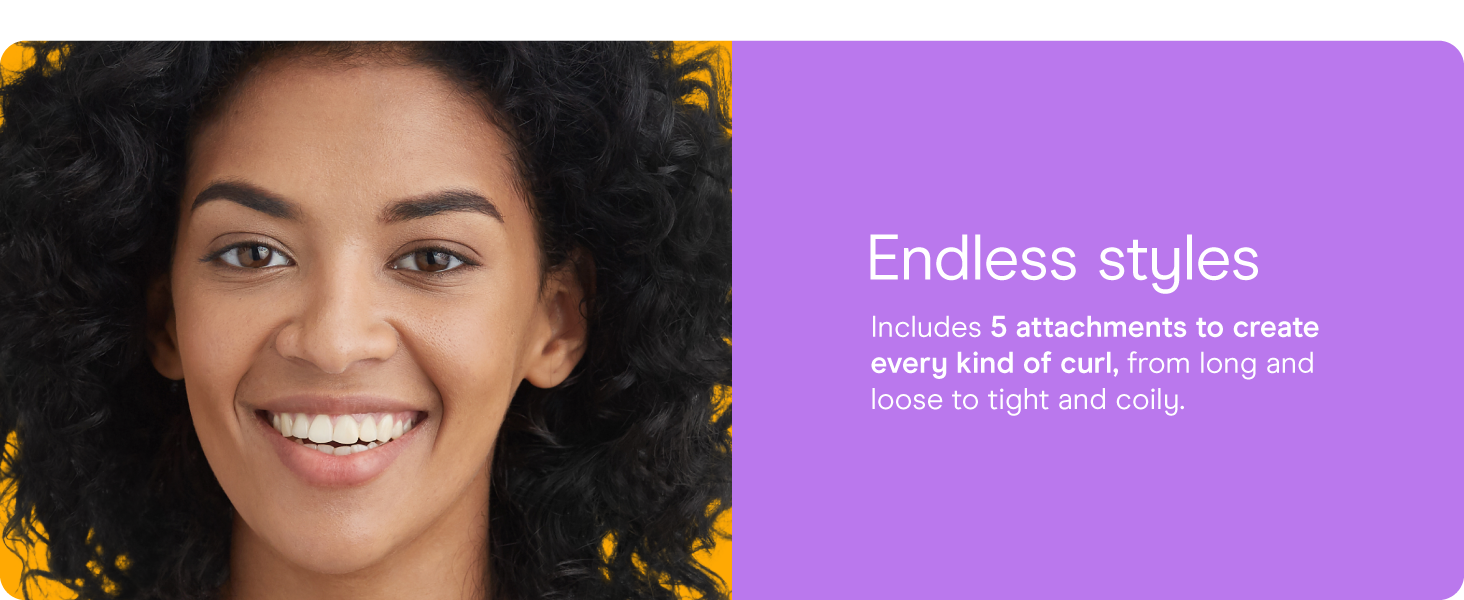 Conair double ceramic multi attachment styler curling iron bubble wand brush waves versatile