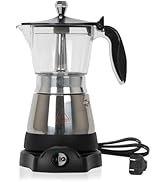 LAOION Cafeteras Electricas Modernas Moka Pot, Cafetera Eléctrica Coffee Espresso Machine, 6 Cup ...
