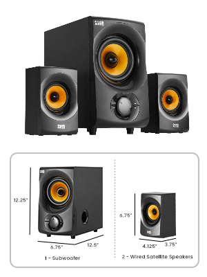 measurements of the speakers
