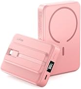 LVFAN for Magsafe Power Bank 10000mAh, Fast Charging Wireless Magnetic Portable Charger with Buil...