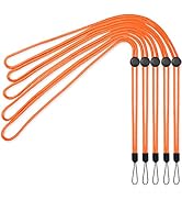 YOUOWO 5 Pack Lanyard Orange Adjustable Lanyards Neck Strap Lanyard for Keys Pen Phone id Badges ...