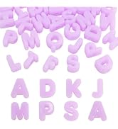 FASHEWELRY 30Pcs Lilac Extra Large Letter Beads for Paracord Keychains | Imitation Jelly Bubble J...