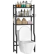 Livilord 3 Tier Over The Toilet Storage Rack with Toilet Paper Holder, Metal Freestanding Bathroo...