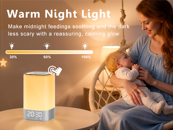 sound machine with Night Light Make midnight feedings soothing and the dark less scary