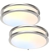 TOBUSA 2-Pack 10inch Bathroom Light Fixtures Ceiling Mount, 30W 3600lm Super Bright LED 2700K/300...