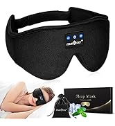 MUSICOZY Sleep Headphones Bluetooth Headband Sleeping Headphones Sleep Mask, Wireless Sleep Mask ...