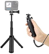 GEPULY Mini Hand Grip Selfie Stick Tripod Stand for GoPro Hero 11 10 9 8 7 6 5 4 3 2 1, Session, ...