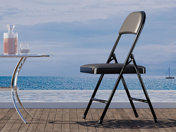 Nazhura Padded Folding Chairs Black