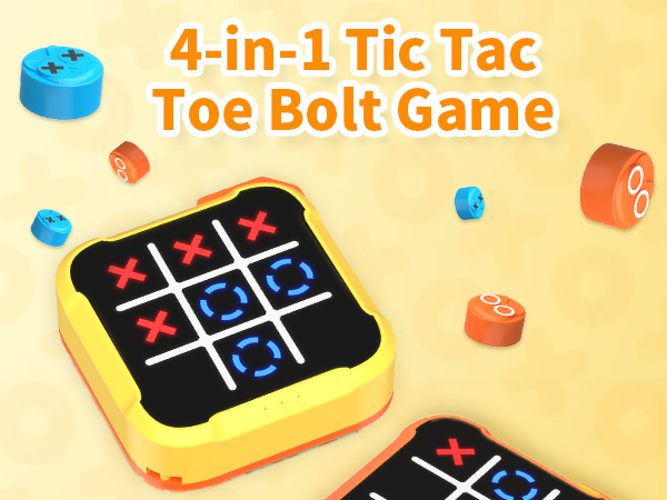 Hynuwa Electronic Tic Tac Toe Bolt Game Digital Handheld Board Games Portable Brain Teaser Puzzle