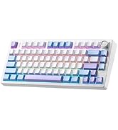 MIKIBY N75 V2 Wireless Mechanical Keyboard, Tri-Mode 2.4GHz/Bluetooth/Wired,Gasket-Mounted Hot-Sw...