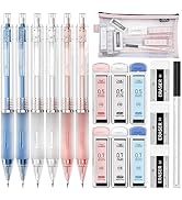 Four Candies Mechanical Pencil Set with Case, 6PCS Aesthetic Mechanical Pencils 0.5 &amp; 0.7mm with ...