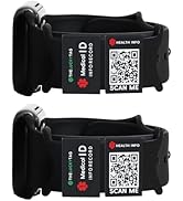 Theluckytag Medical Alert ID Tag for Watch Band Engraved QR Code Watch Safety Plate, Fitness Runn...