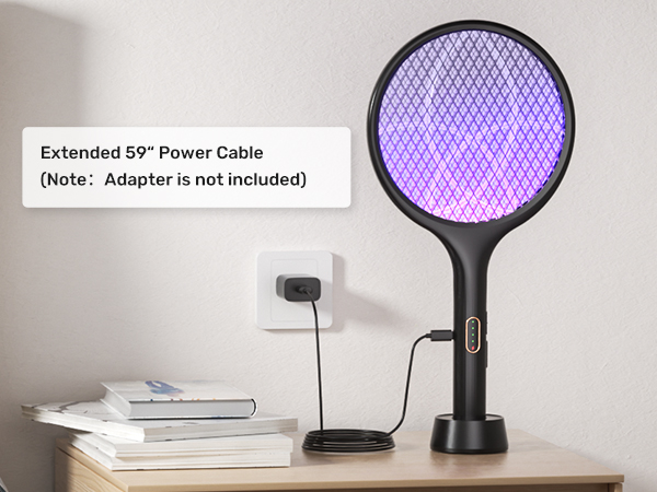 Electric Fly Swatter 4000V Bug Zapper Racket Dual Modes Mosquito Killer
