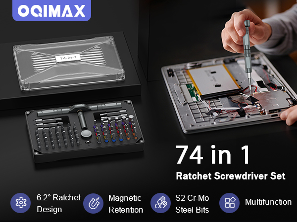 74 in 1 Magnetic Screwdriver Set