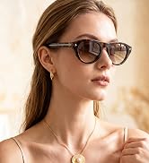 kimorn Retro Small Oval Sunglasses for Women Men, Y2K Vintage Narrow RoundCateye Shades, UV400 Pr...