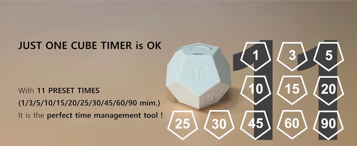 11 preset time pomodoro timer