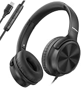 Cowyawn USB C Headphones Wired, Over Ear USB C Wired Headphones with Microphone, Volume Control, ...