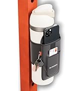 Magnetic Water Bottle Sleeve Bag and Large Pocket Phone Holder for Gym - Black Pouch with 4 Magne...