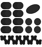YEAHACLUB 50 PCS Foldable Flying Disc Fans with Bags, 9.8'' DIY Handheld Fabric Folding Fan, Blac...