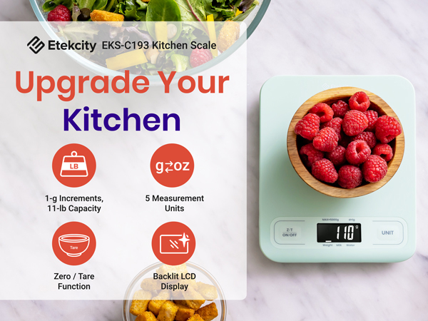 Etekcity EKS-C193 green kitchen scale, upgrades your kitchen!