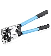 HKS Battery Cable Crimping Tool for AWG 10-1 Copper Ring Terminals, Heavy Duty Crimper for Wire Lugs