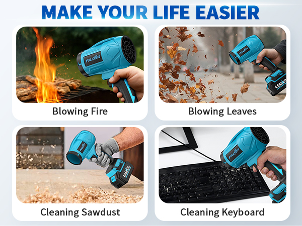 Cordless Leaf Blower Portable, Lightweight Air Duster One-handed Easy Use