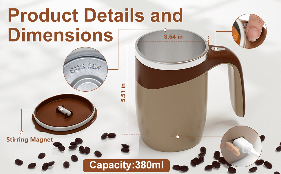 Automatic Stirring Coffee Mug