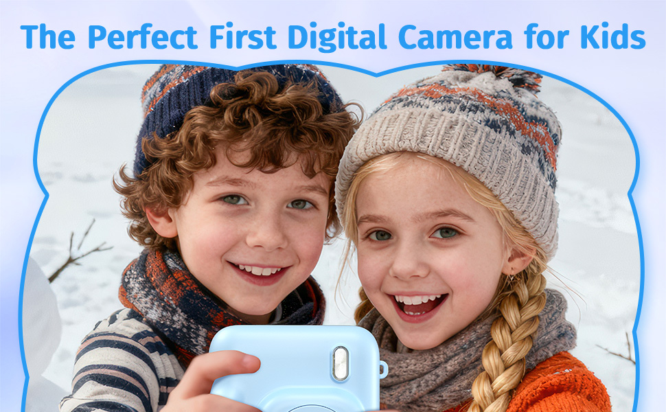 kids instant print camera zero ink thermal digital camera for girls age 3-12.