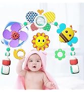 MINGKISI Baby Stroller Arch Toys- Car Seat Toys Adjustable Mobile Activity Arch with Sound Toys,C...