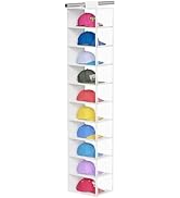 KEEGH Hat Rack with Dust Cover All-Round Protect 10 Shelf Hat Storage Hat Organizer for Baseball ...