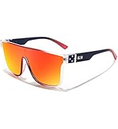 FEISEDY Fashion Flat Top Sunglasses Trendy Oversized Square Shades Women Men UV400 B2996