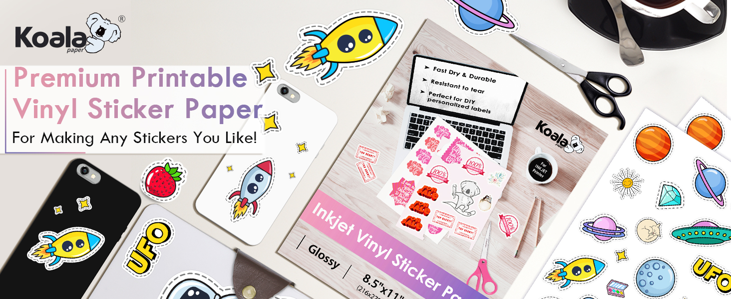 Koala vinyl sticker paper