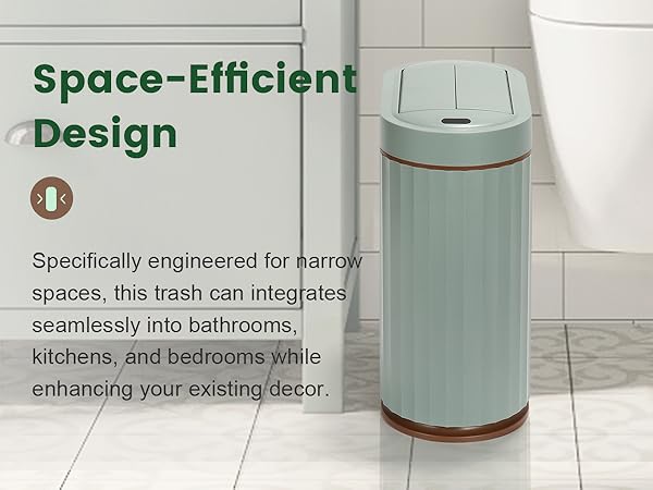 Green motion sensor smart trash can butterfly lid 3