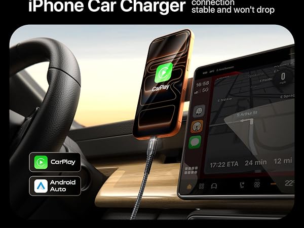 240w usb-c charge cable for CarPlay
