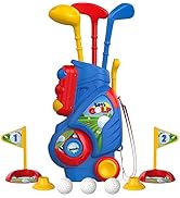 Liberry Toddler Golf Set, Upgraded Kids Golf Cart with Unique Shoulder Strap Design, Indoor Outdo...
